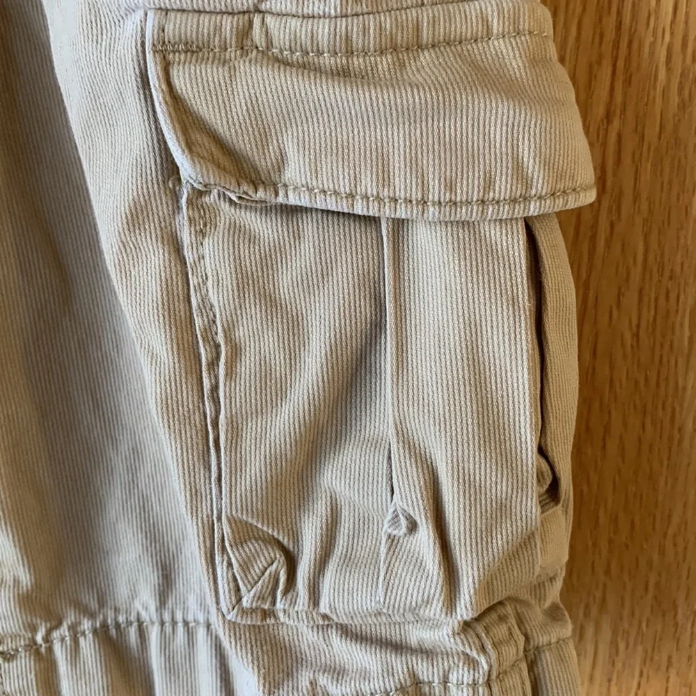 Baby Gap boy size 4 khaki cotton adjustable waist cargo shorts heavy duty VGUC
